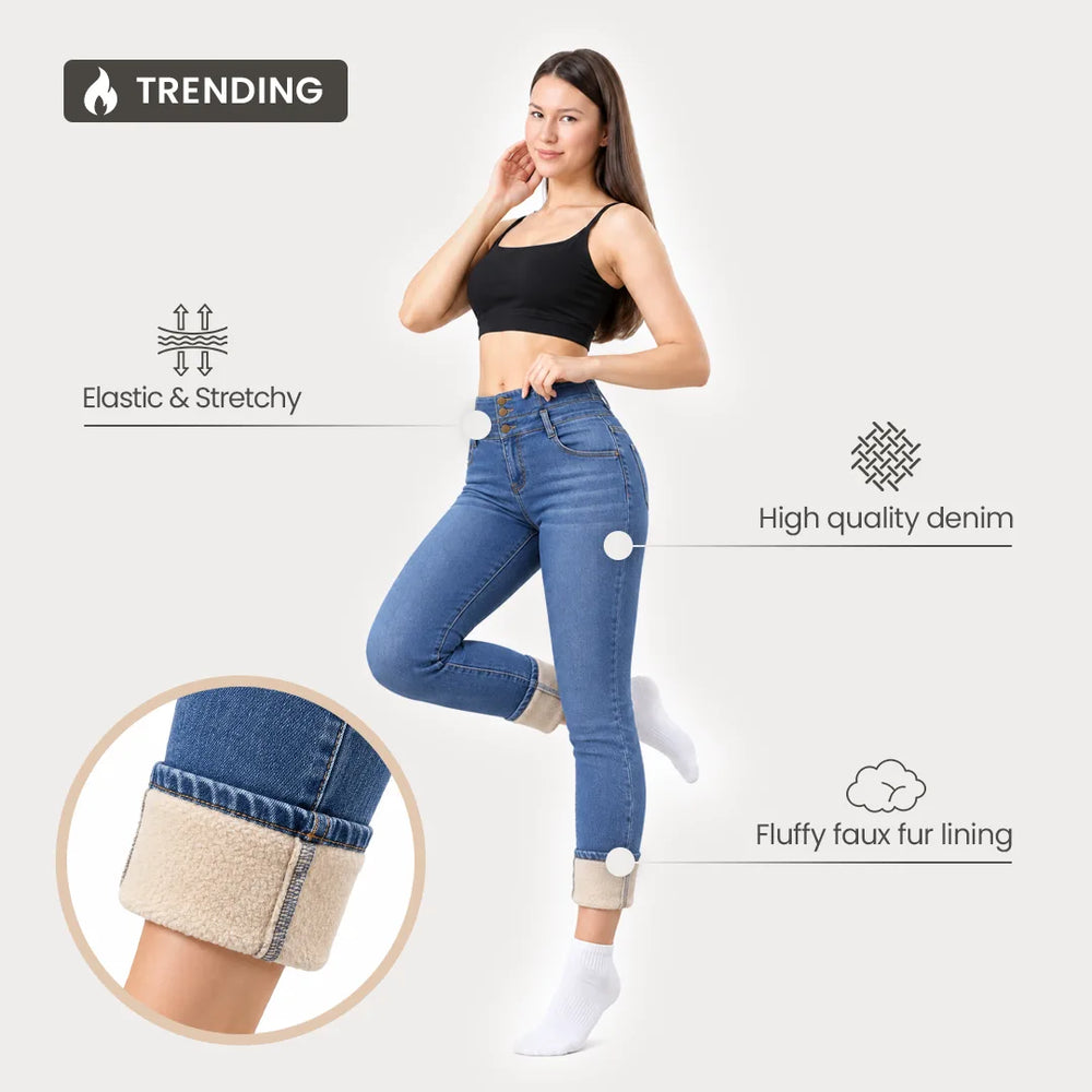 Quela Fleece lined Denim Jeans