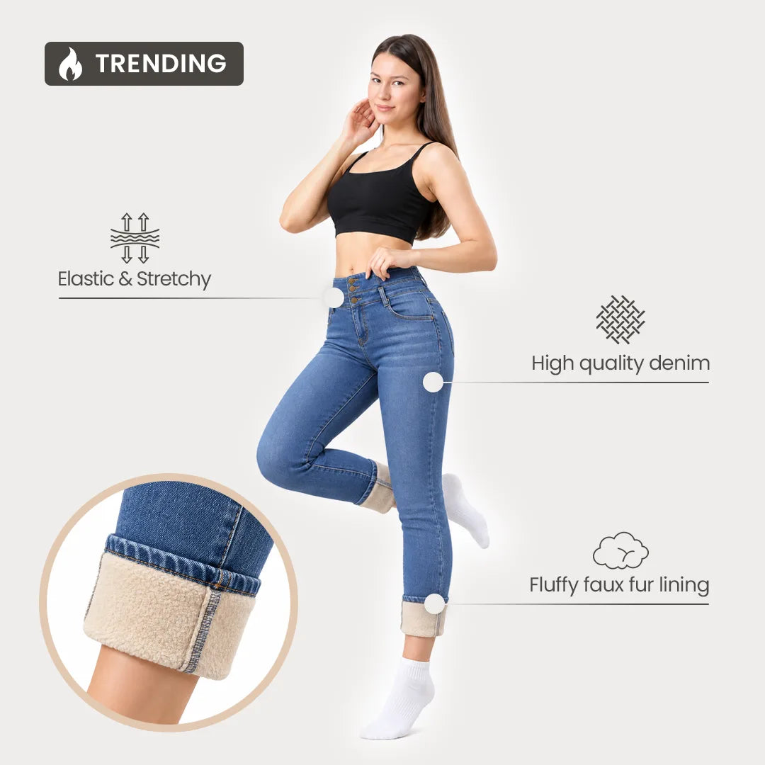 Quela Fleece lined Denim Jeans
